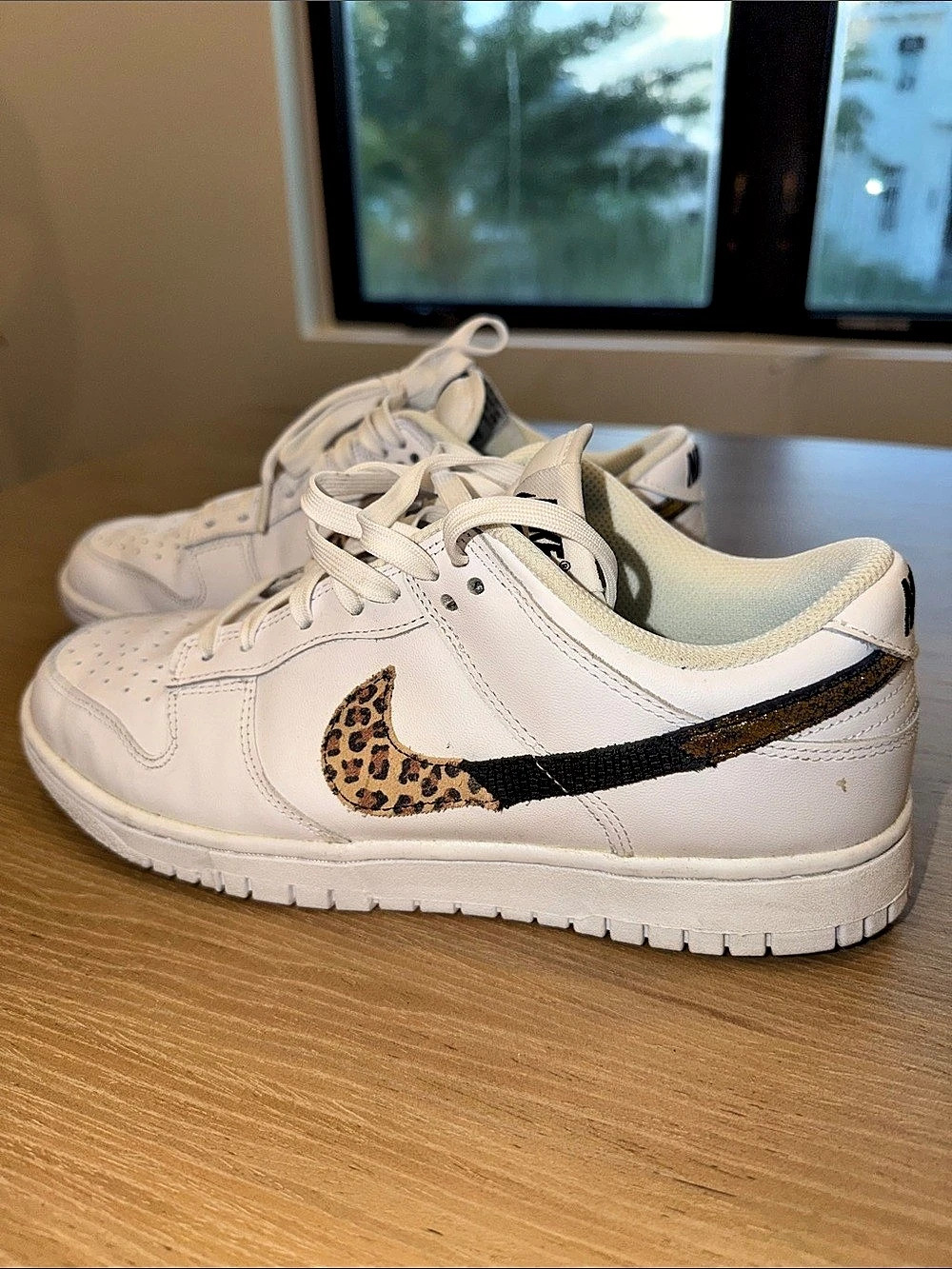 Nike Dunk Low Sneakers in White & Black